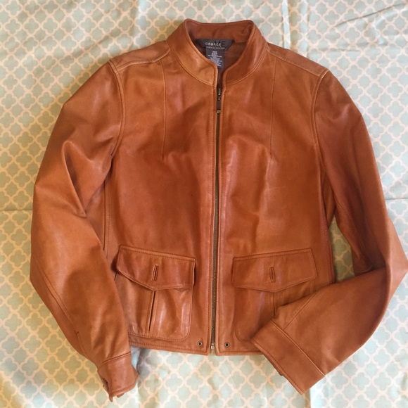 Beautiful cognac leather jacket buttery soft . - Picture 2 of 7